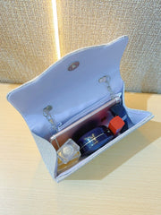 Glitter Textured Clutch with Crystal Top Handle MNBF141