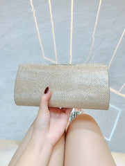 Pleated Crystal Bead Clutch MNBF142