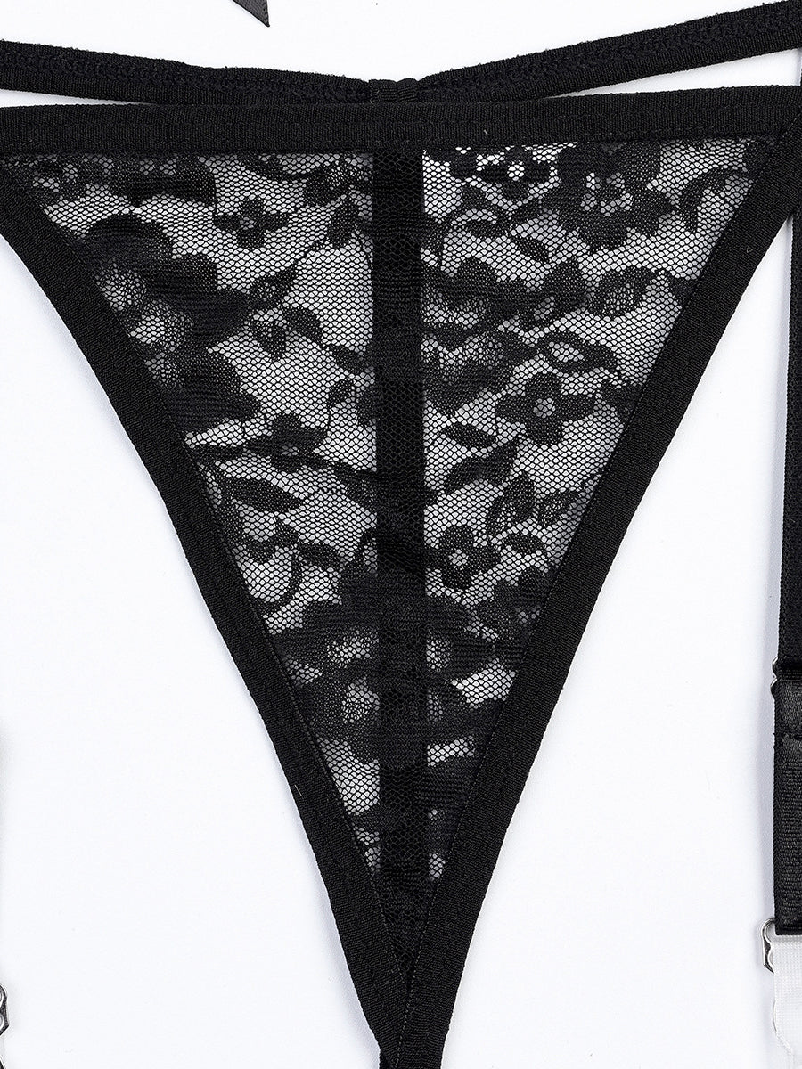 Embroidered Lace Ruffled Sexy Bodysuit MSL094