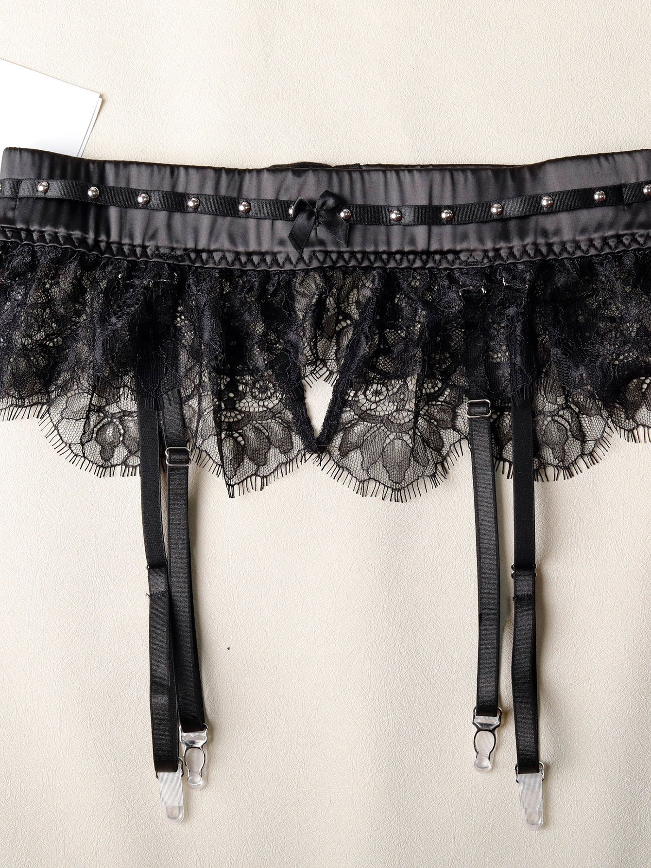Ruffled Lace Sexy Beaded Lingerie Set MSL107