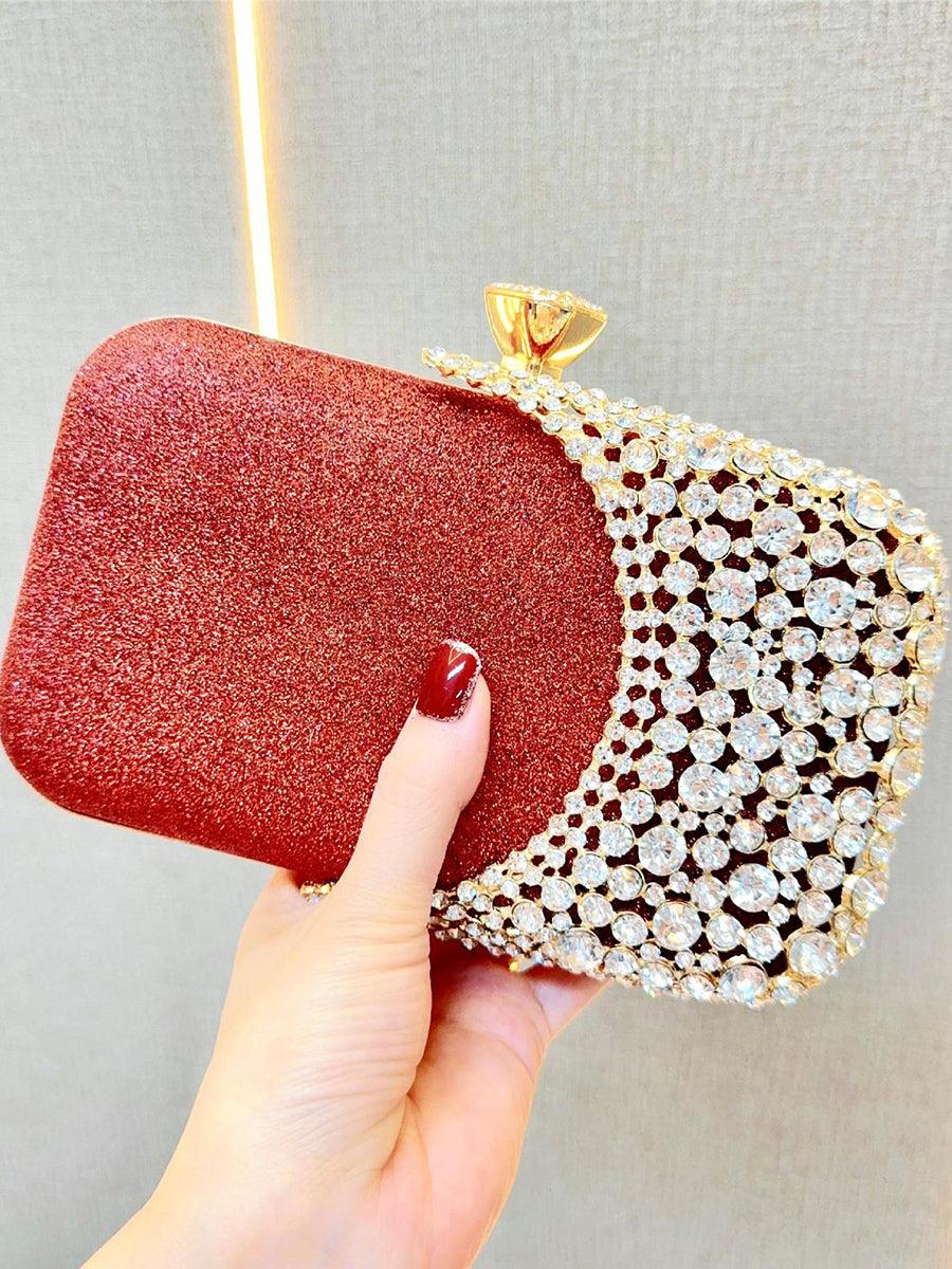 Inlay Rhinestone Evening Box Clutch Bags MNBF025