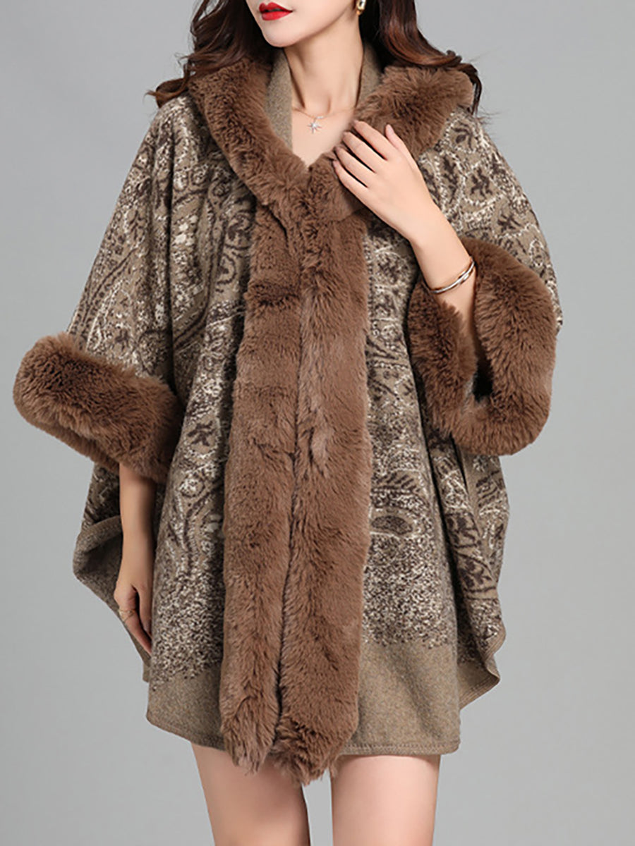 Paisley Elegant Winter Poncho Wrap MSF036