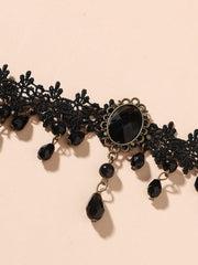 Vintage Black Lace Gothic Necklace MSN20001
