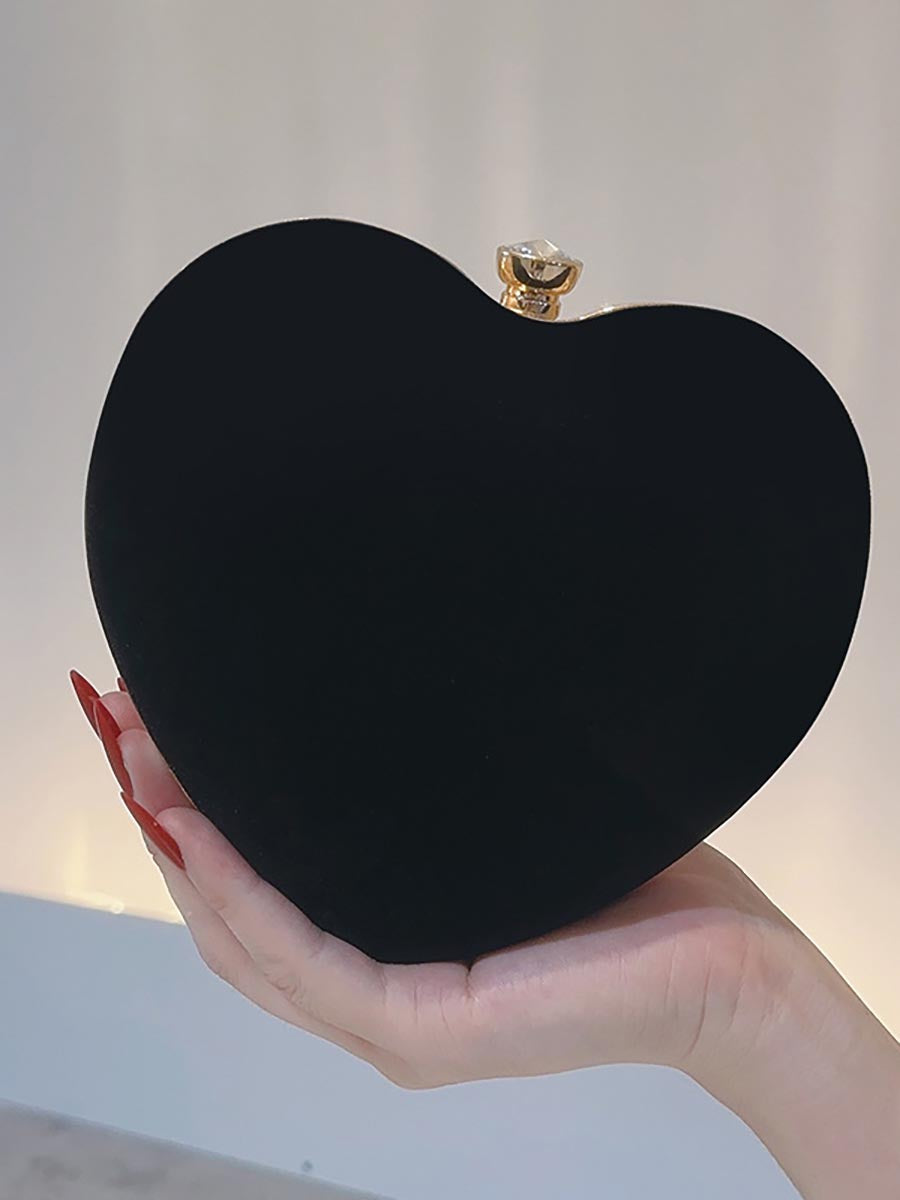 Red Velvet Heart-Shaped Clutch MNBF128