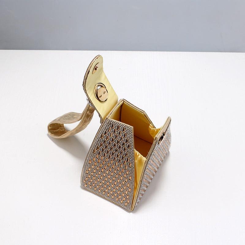 Rhombus Inlay Rhinestones Evening Clutch Bag MNBF021