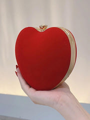 Red Velvet Heart-Shaped Clutch MNBF128