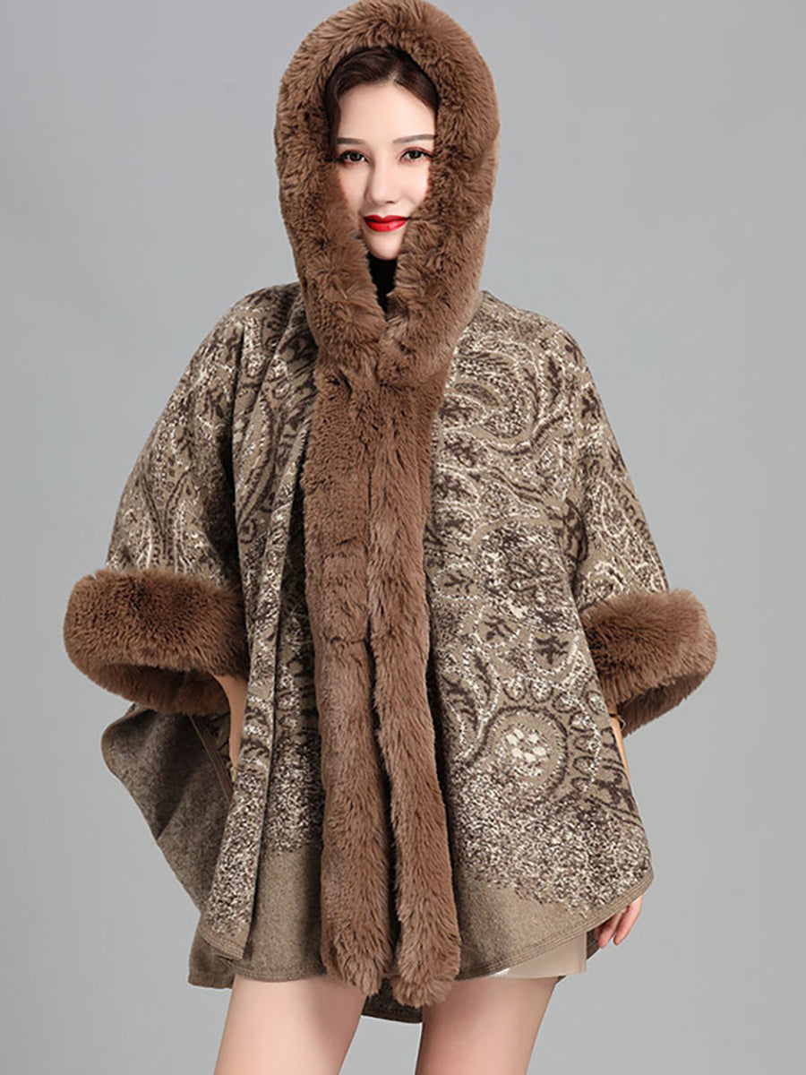 Paisley Elegant Winter Poncho Wrap MSF036