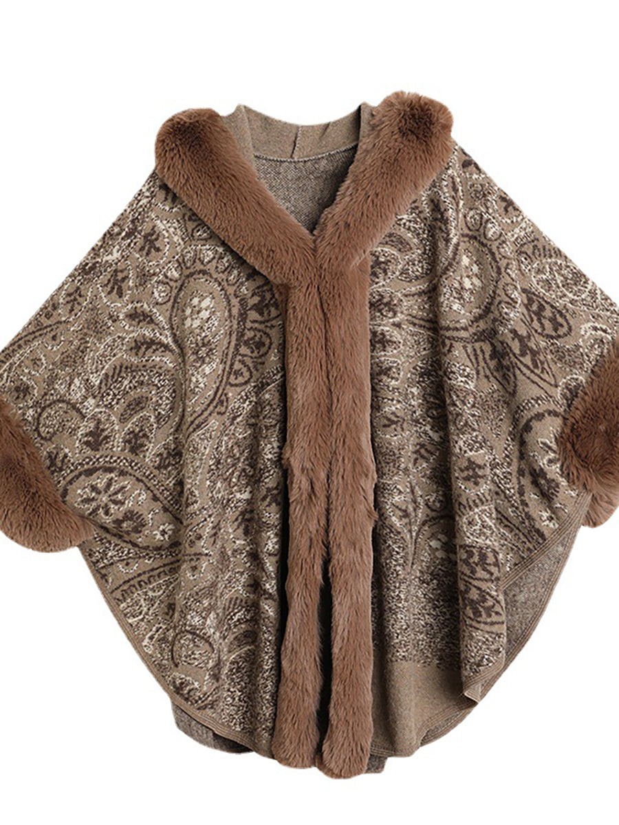 Paisley Elegant Winter Poncho Wrap MSF036