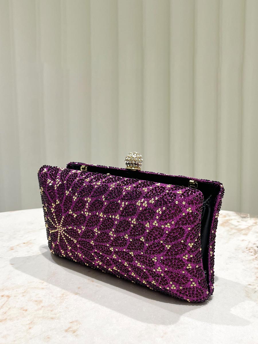 Red Star Beaded Evening Clutch Bag MNBF119