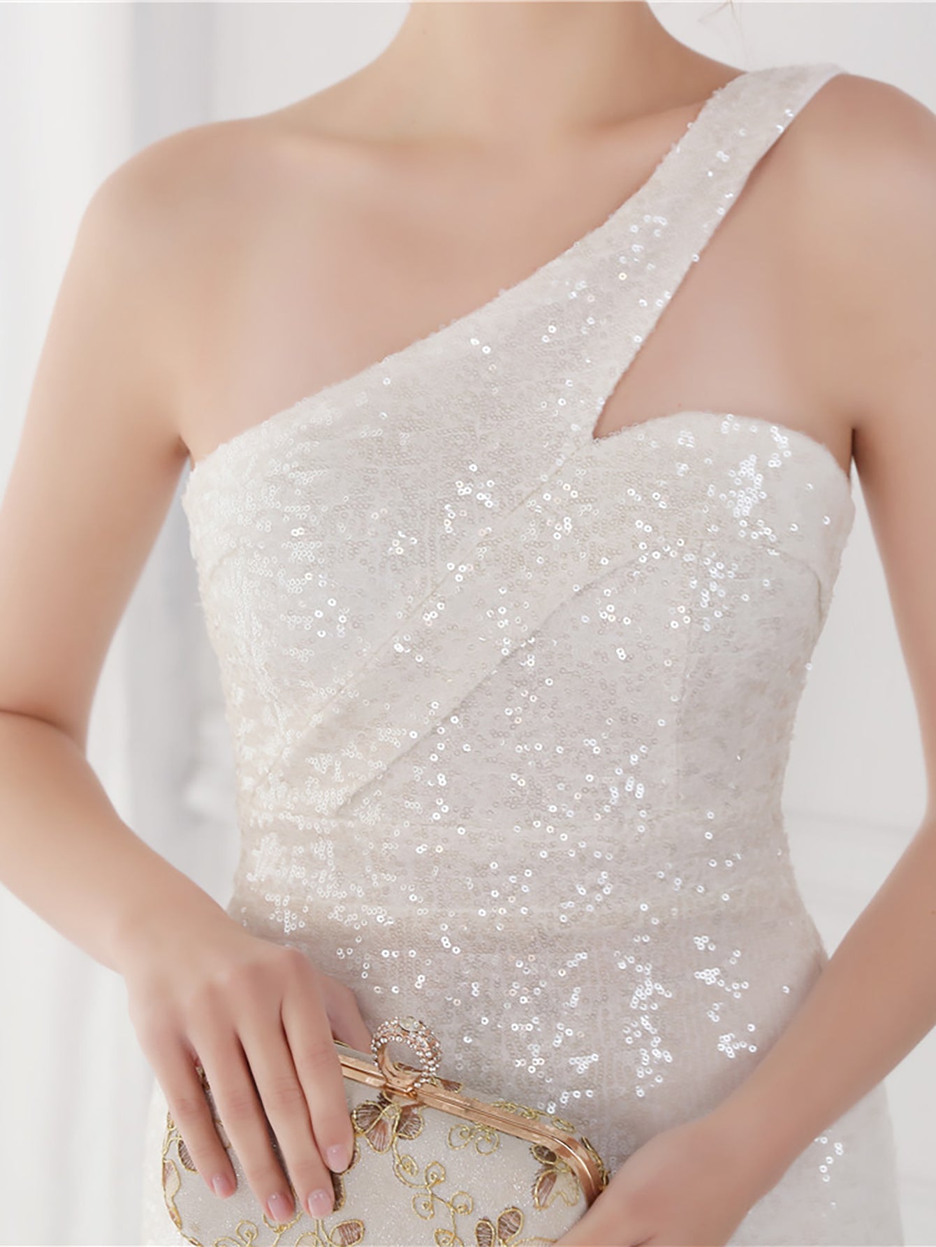 Tiffany One Shoulder Sequin Mermaid Cocktail Dress