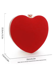 Red Velvet Heart-Shaped Clutch MNBF128