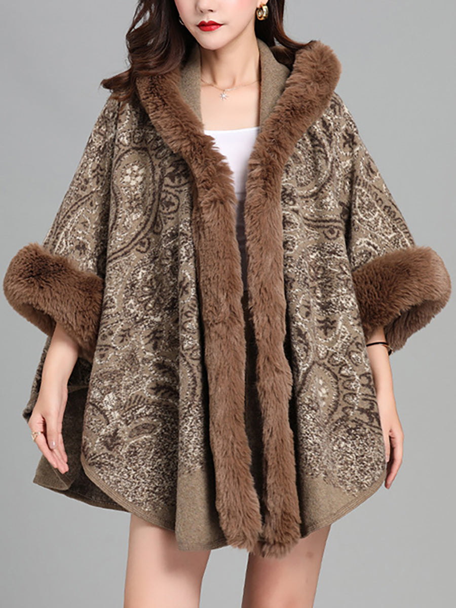 Paisley Elegant Winter Poncho Wrap MSF036