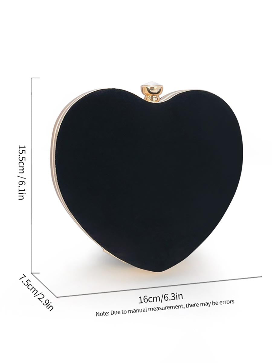 Red Velvet Heart-Shaped Clutch MNBF128