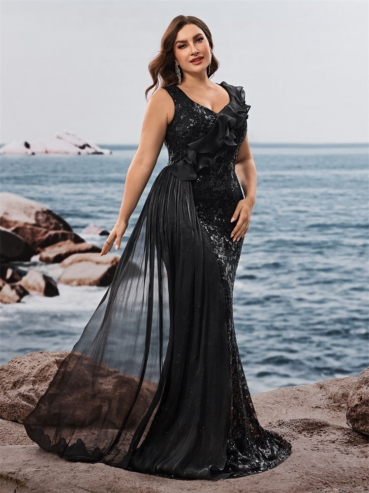 Juliana Plus One-Shoulder Prom Dress