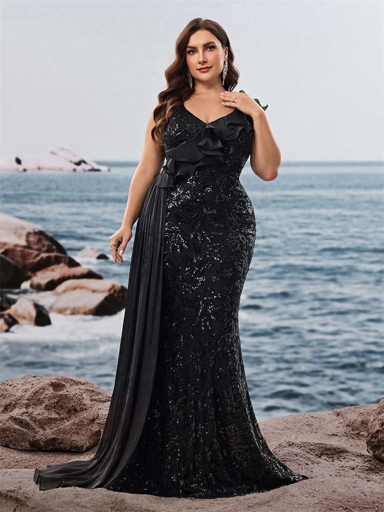 Juliana Plus One-Shoulder Prom Dress