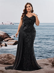 Juliana Plus One-Shoulder Prom Dress