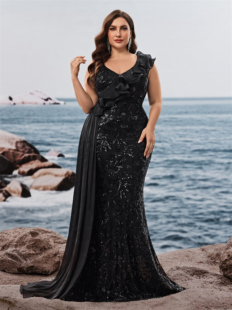 Juliana Plus One-Shoulder Prom Dress
