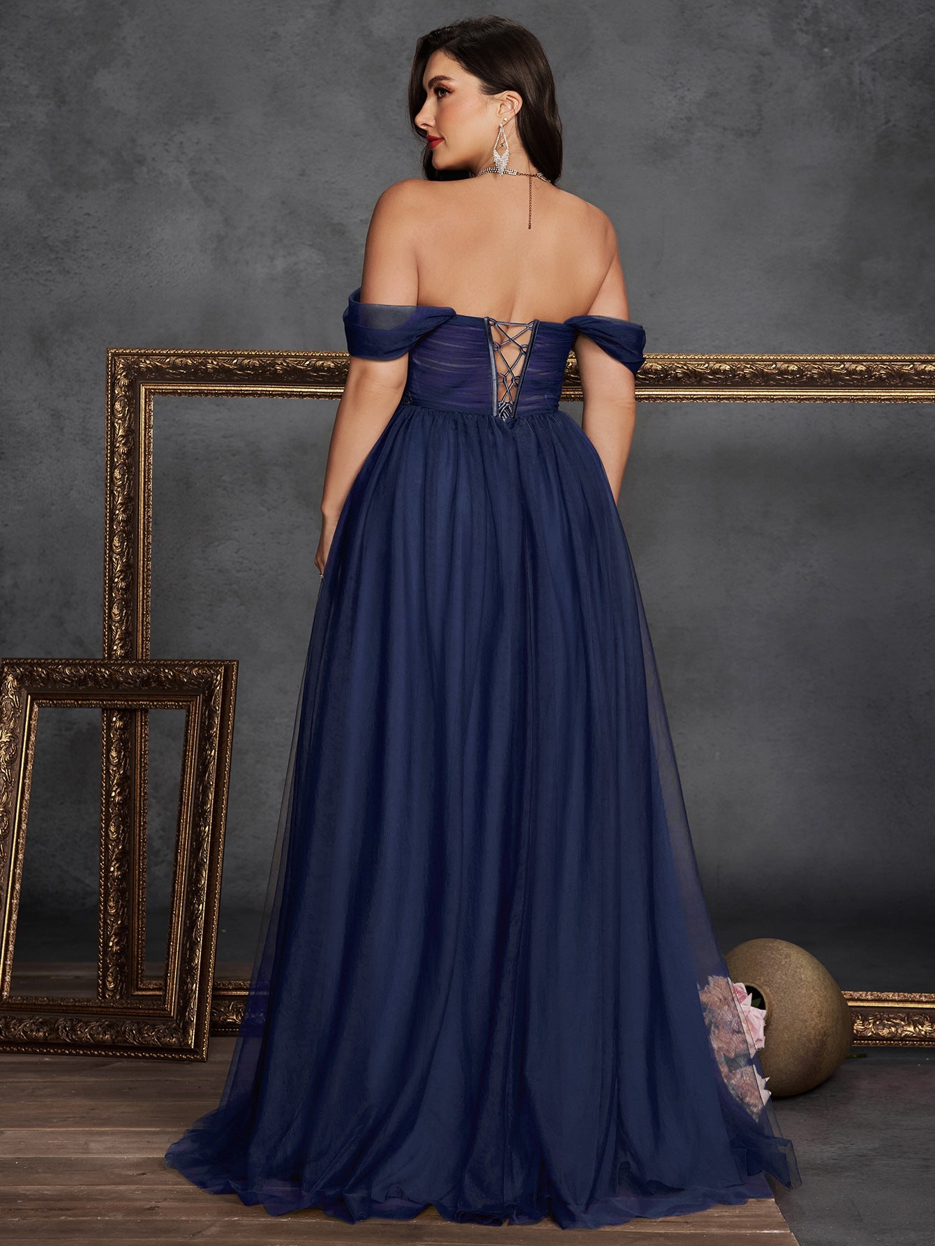 Gloriana Plus Olive Embroidered Formal Dress