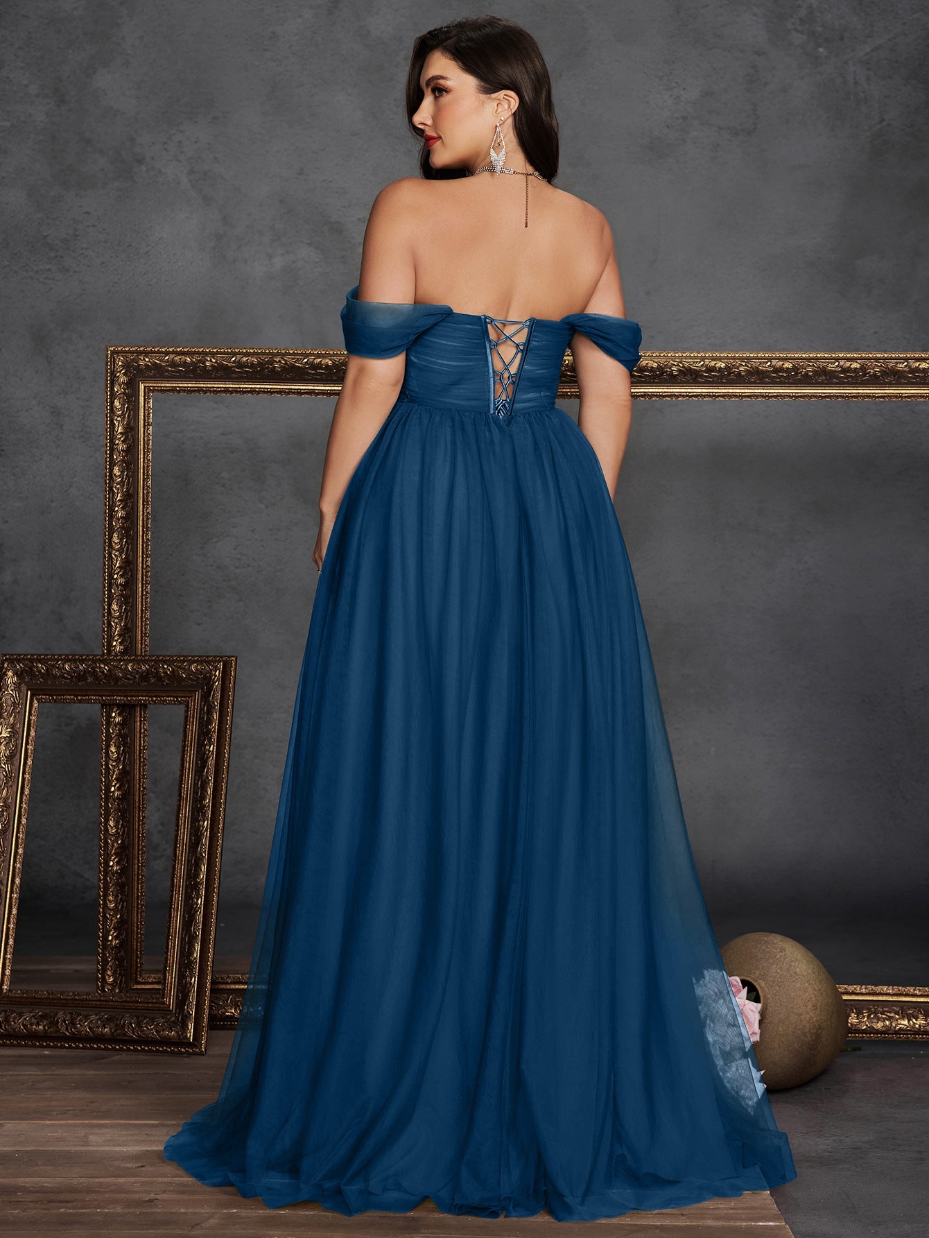 Gloriana Plus Olive Embroidered Formal Dress