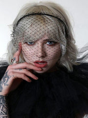 Inlay Stone Mesh Veil Banquet Headpieces MTS0008