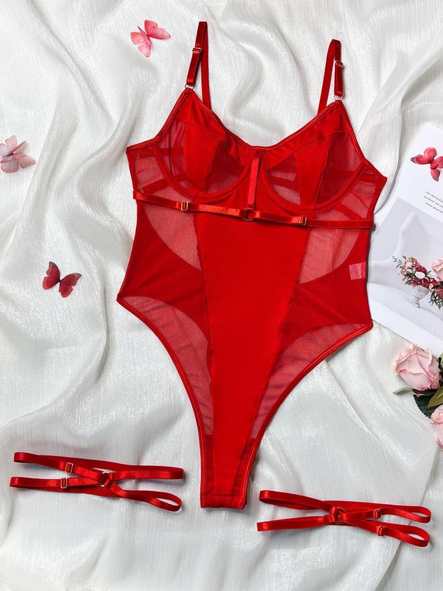 Mesh Patchwork Sexy Teddy MSL001