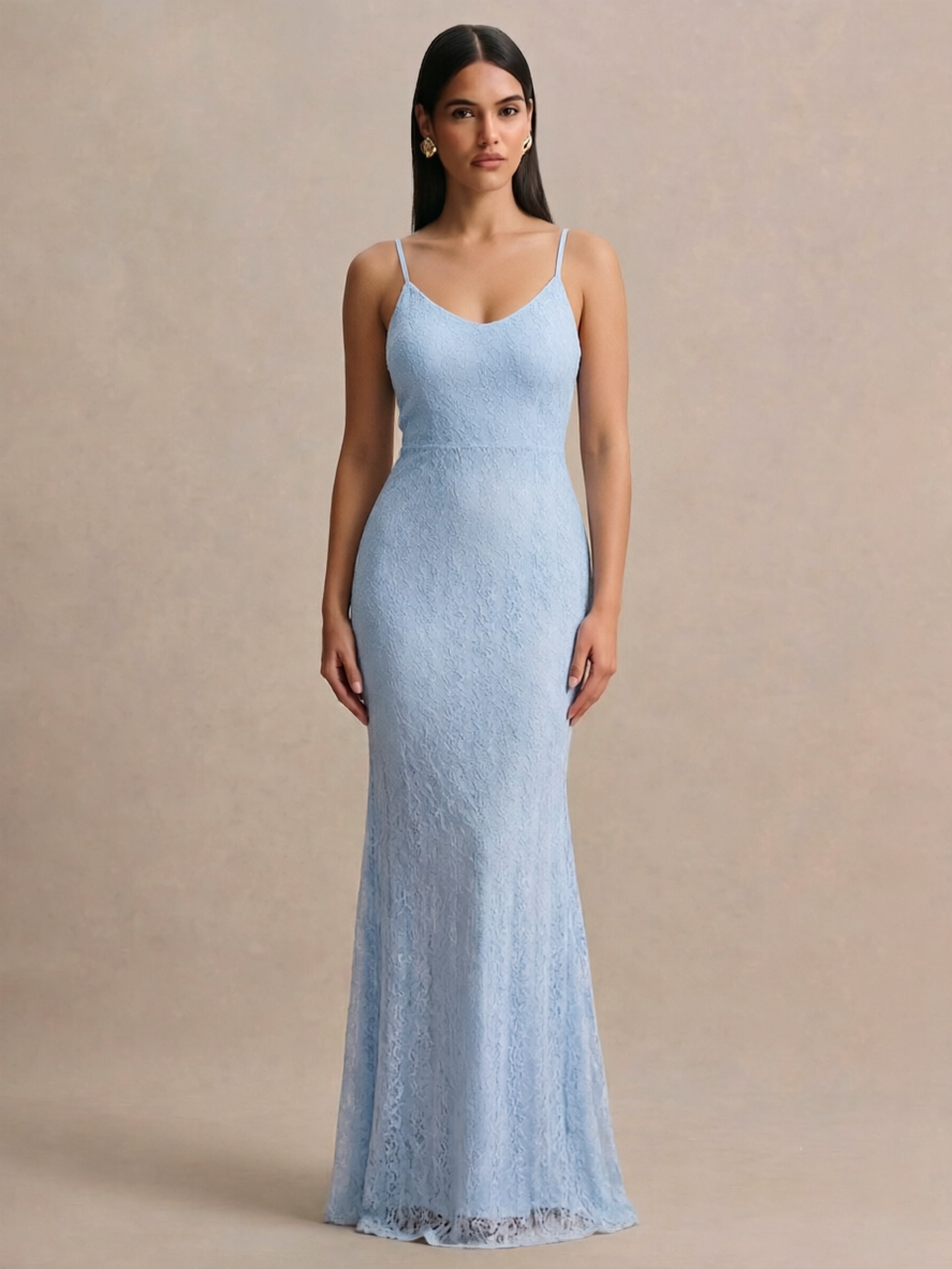Detachable Pearl Lace Mermaid Formal Dress SL30262