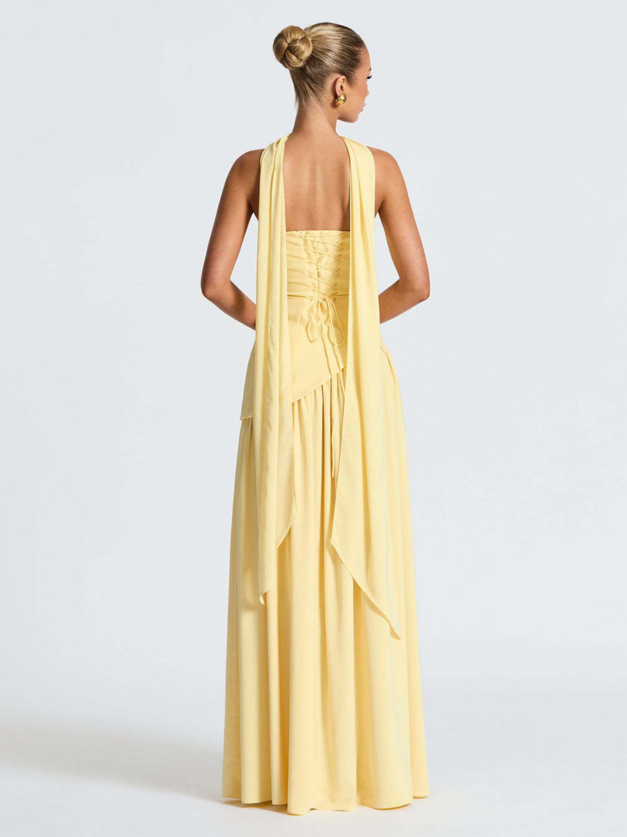 Strapless Asymmetric Waist Prom Dress XF251318