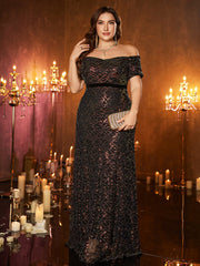 Plus Size A Line Strapless Evening Dress PRM20020