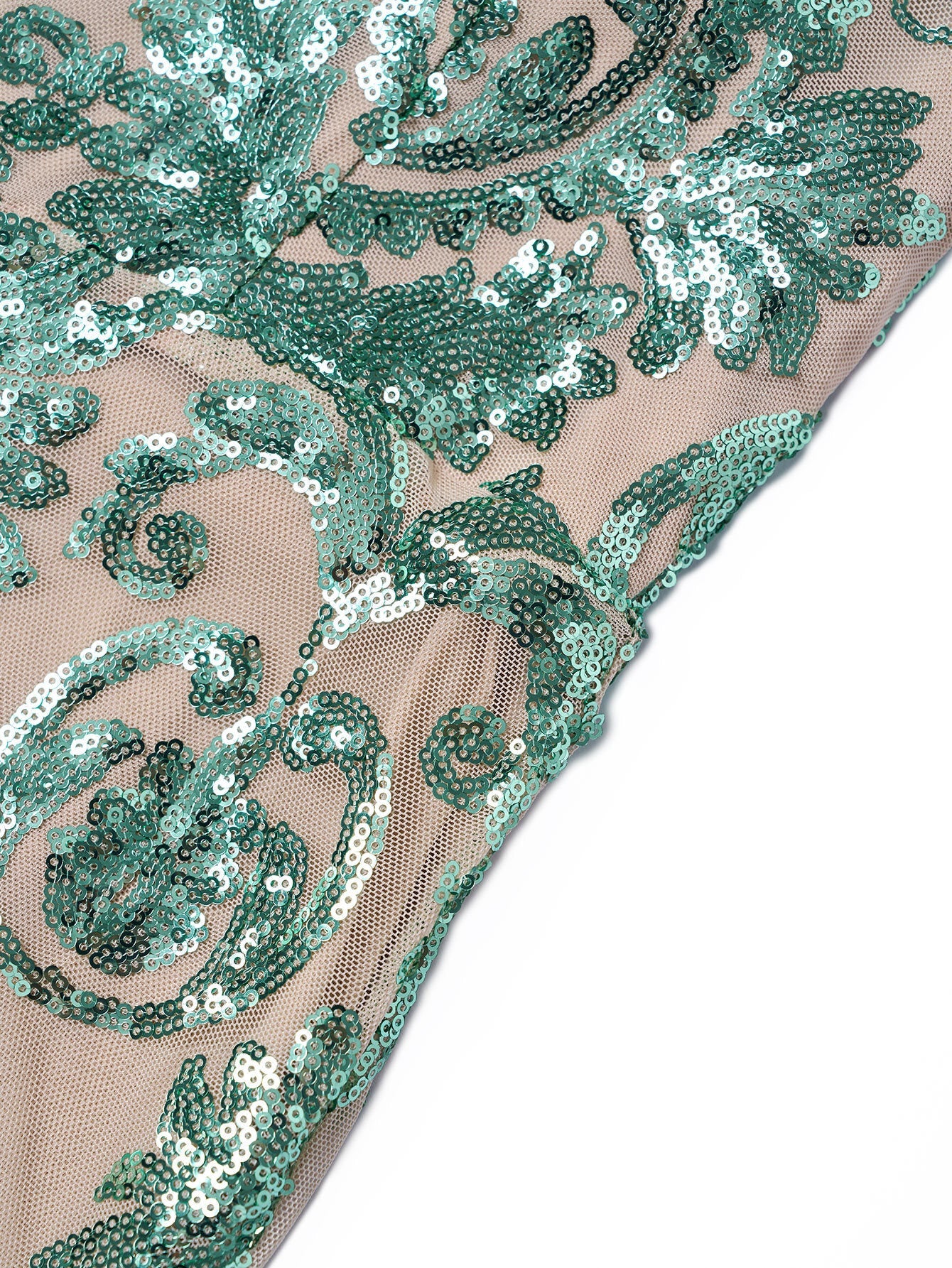 Sleeveless Mermaid Sequin Gown Dress XJ1747