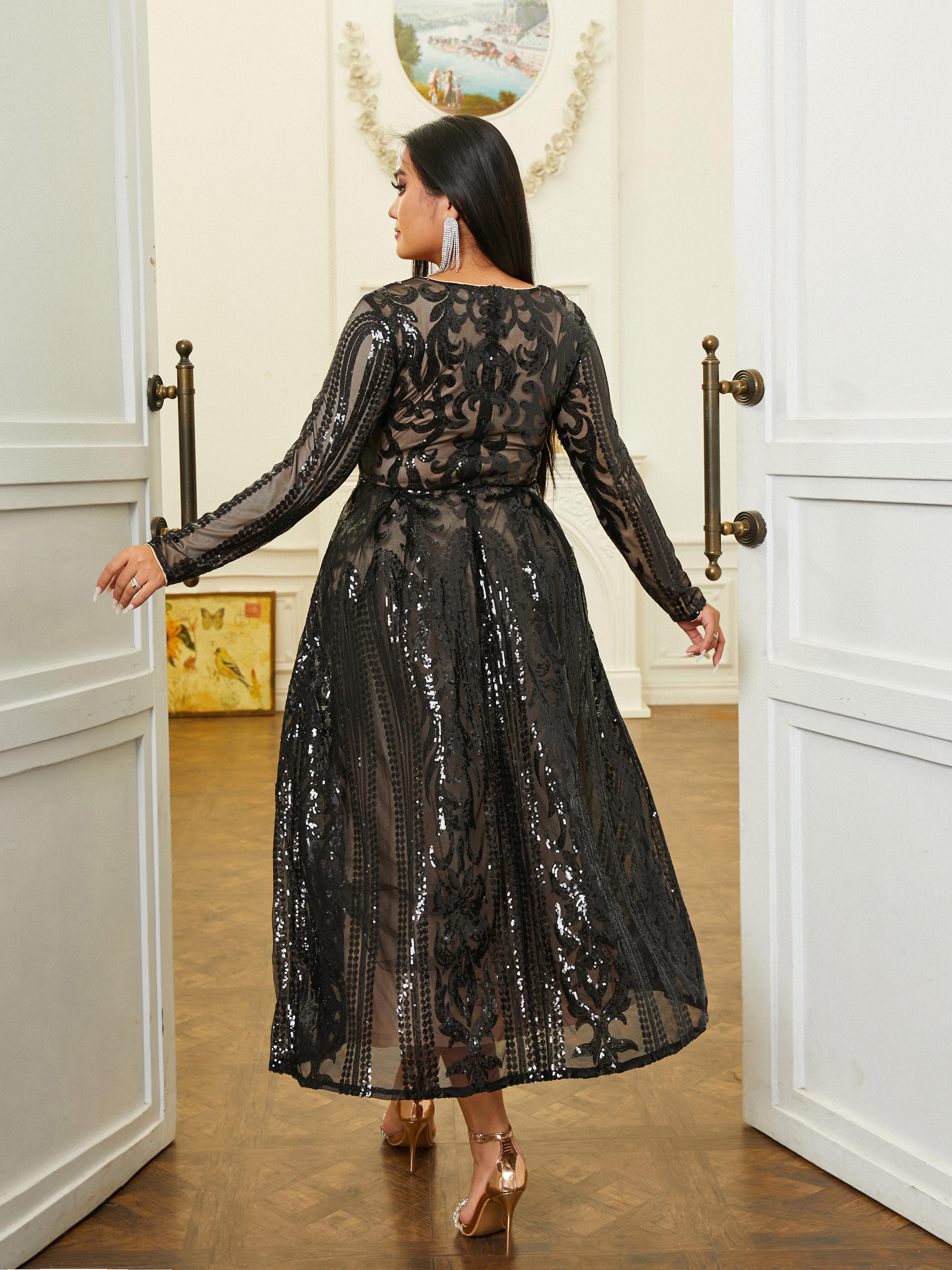 A-Line Tulle Black Midi Dress RJ10179