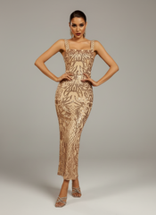 Square Neck Split Cocktail Dress RD50152