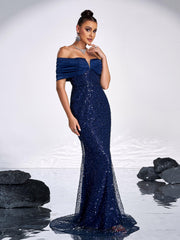 Sparkling Sequin Strapless Evening Gown Dresses GM00602