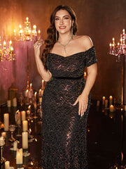 Plus Size A Line Strapless Evening Dress PRM20020